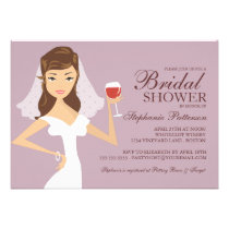 Modern Bride Wine Theme Bridal Shower Invitation invitations
