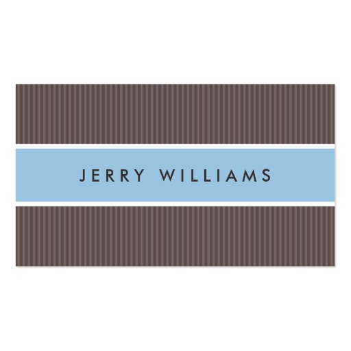 Modern brown and blue professional profile business card (front side)