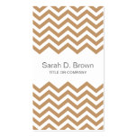 Modern brown chevron pattern business card