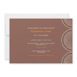 Modern Brown Circles Bridal Shower Invitation
