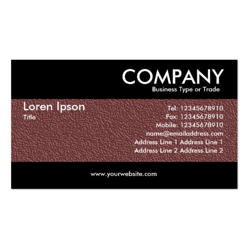 Modern - Brown Embossed Texture Business Card (front side)