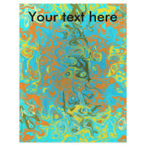 Modern brown psychedelic on light blue background full color flyer