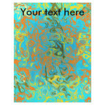 Modern brown psychedelic on light blue background flyers