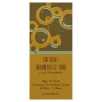 Modern Bubbles Event Schedule Rack Cards - Olive
