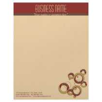Modern Bubbles Letterhead - Beige