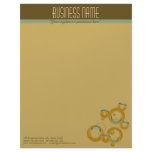 Modern Bubbles Letterhead - Olive