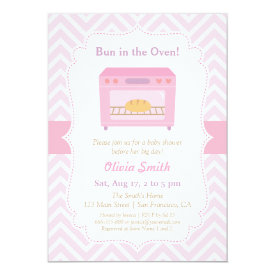 Modern Bun in the Oven Baby Shower Invitations