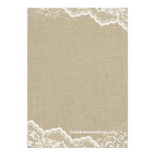 Modern Burlap & Lace Bridal Shower Invitation