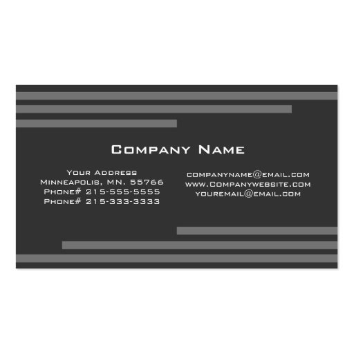 Modern Business Card (back side)