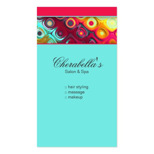 Modern Business Card Colorful Salon (front side)