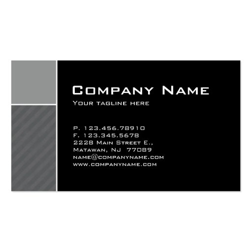 Modern Business Card Construction Gray Stripes (back side)