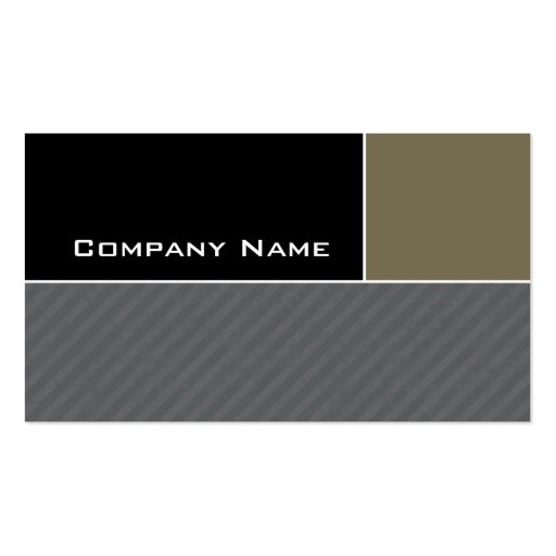 Modern Business Card Construction Khaki Stripes (front side)