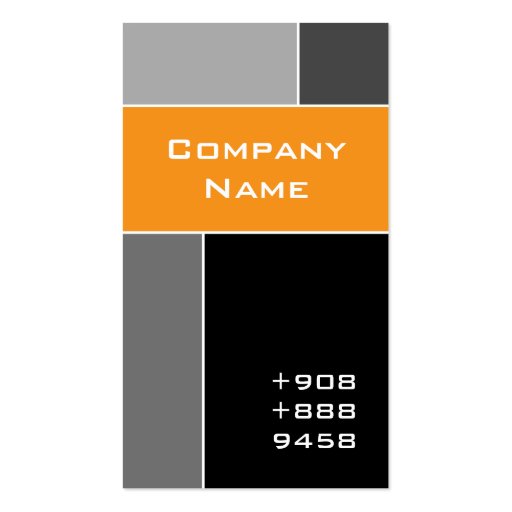Modern Business Card Construction Orange Gray (front side)