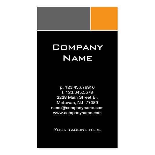 Modern Business Card Construction Orange Gray (back side)