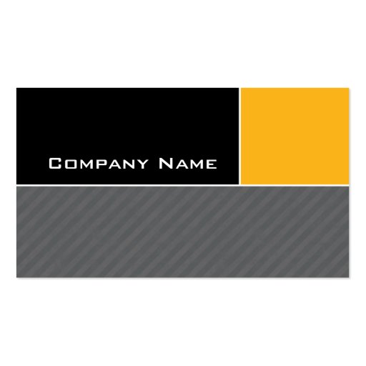 Modern Business Card Construction Yellow Stripes (front side)