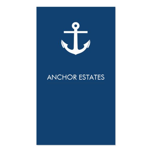 Modern Business Card | Nautical Anchor (front side)