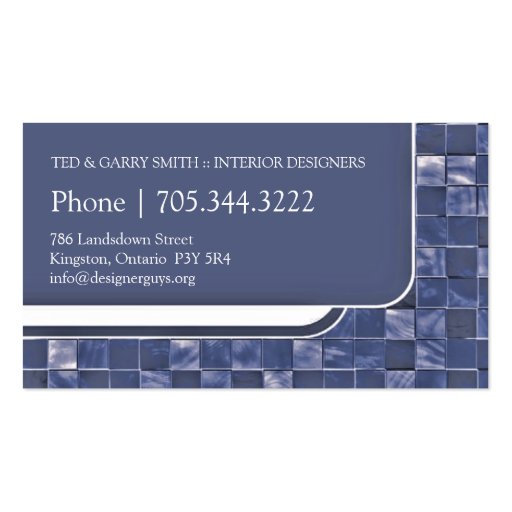 Modern Business Card | Tiles (back side)