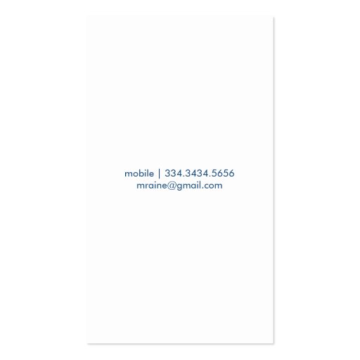 Modern Business Card | Tutor, Teacher, Organic. (back side)