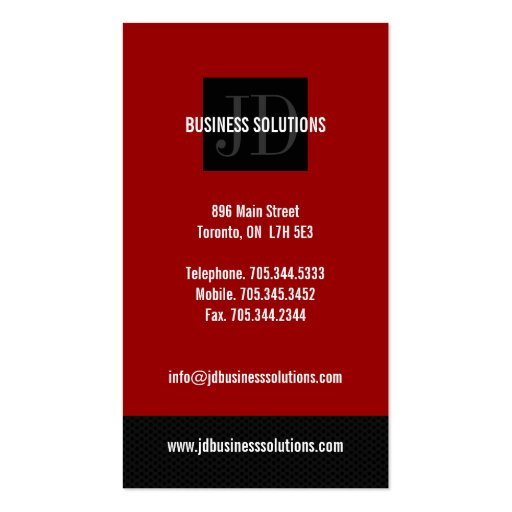 Modern Business Cards (back side)