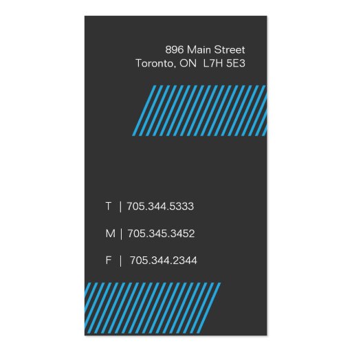 Modern Business Cards (back side)