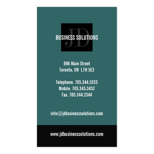 Modern Business Cards (back side)