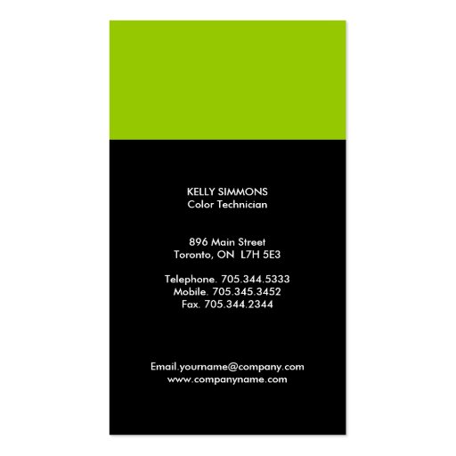 Modern Business Cards (back side)