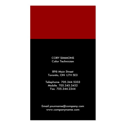 Modern Business Cards (back side)