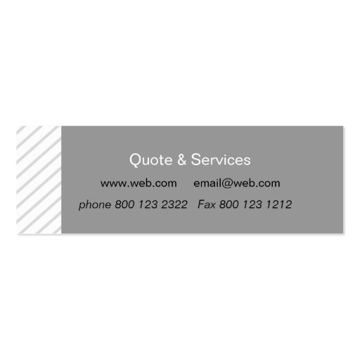 Modern Business Insurance Business Card (back side)