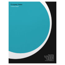 Modern Business Letterhead - Blue, Black, & White