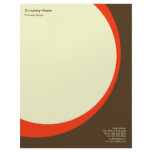 Modern Business Letterhead - Orange, Cream &amp; Brown