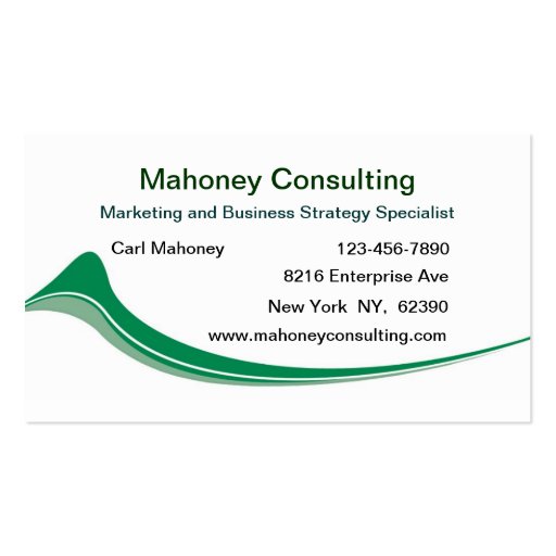 Modern Business Marketing Consulting Business Card (front side)