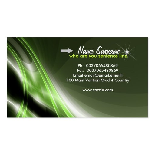 modern business's business card (front side)
