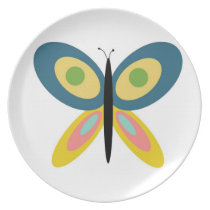 Modern Butterfly Four plates