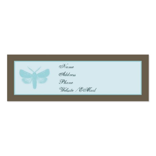 Modern Butterfly Skinny Calling / Business Card (front side)