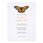 Modern Butterfly Wedding Invitation - Orange