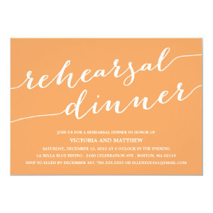 MODERN CALLIGRAPHY | REHEARSAL DINNER INVITATION