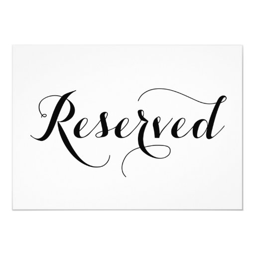 Reserved Cards For Tables Templates