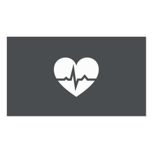 Modern cardiologist cardiology heart elegant gray business card templates