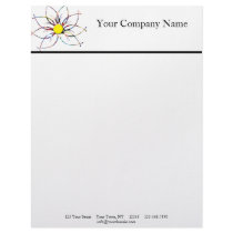 Modern Casual Multicolored Nebula Daisy Letterhead