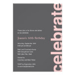 Modern Celebration Party Invitation - Pink invitations
