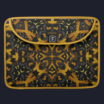 Modern Celtic Batik Rickshaw Flap Sleeve macbook sleeves