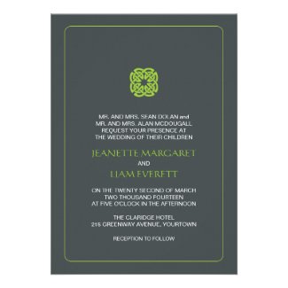 Modern Celtic Inspired Wedding Custom Announcement