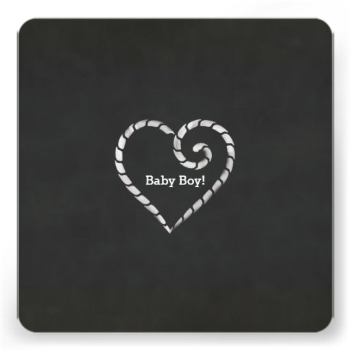 Modern Chalkboard Nautical Baby Shower Invitation Custom Invitation