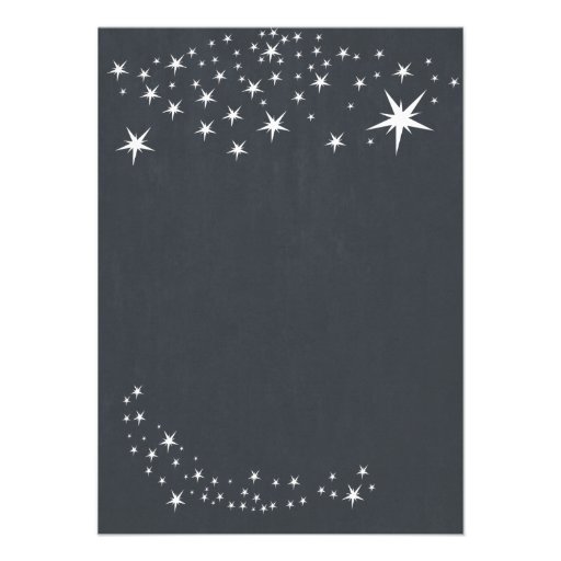 Modern Chalkboard Star Baby Shower Invitation