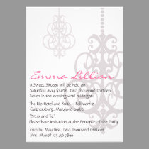 Modern Chandelier  Sweet Sixteen Invitation invitations