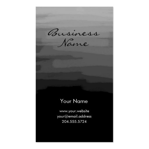 Modern Charcoal Black Business Card (front side)