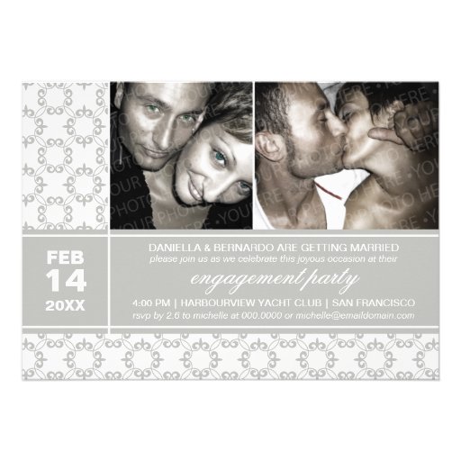 Modern Charm Engagement Party Invitations