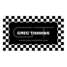 Modern Checkered Business Card Template