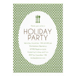 Modern Checkers Holiday Party Invitation invitations