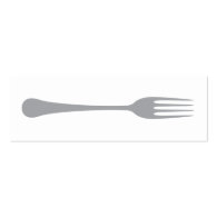 Modern chef catering business card with gray fork